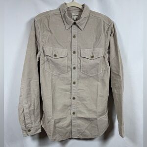 J.Crew Men’s Garment-Dyed Corduroy CPO Shirt Beige S